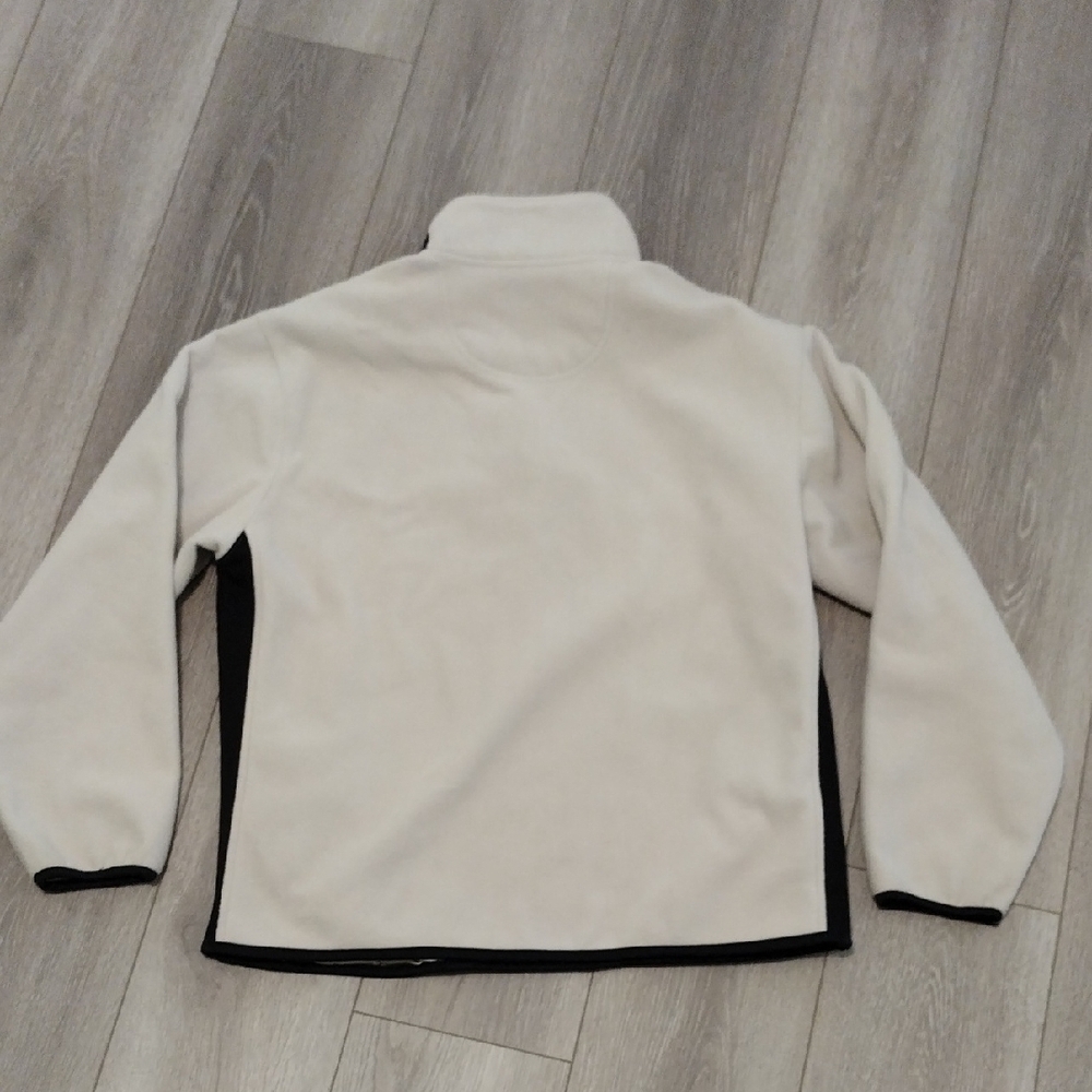 Izod Cream and Black Zip-Up Sweater - Picture 10 of 17